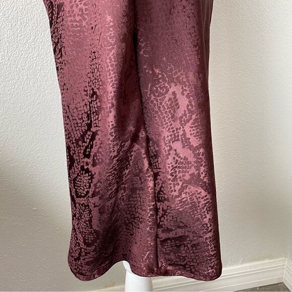 Cuidado con el Perro Spaghetti Straps Dress Burgundy Sexy Bodycon M - Picture 5 of 10